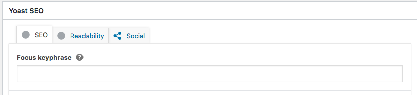 Enter Keyword from Yoast SEO screenshot