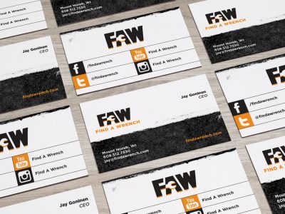Find A Wrench Business Card Design