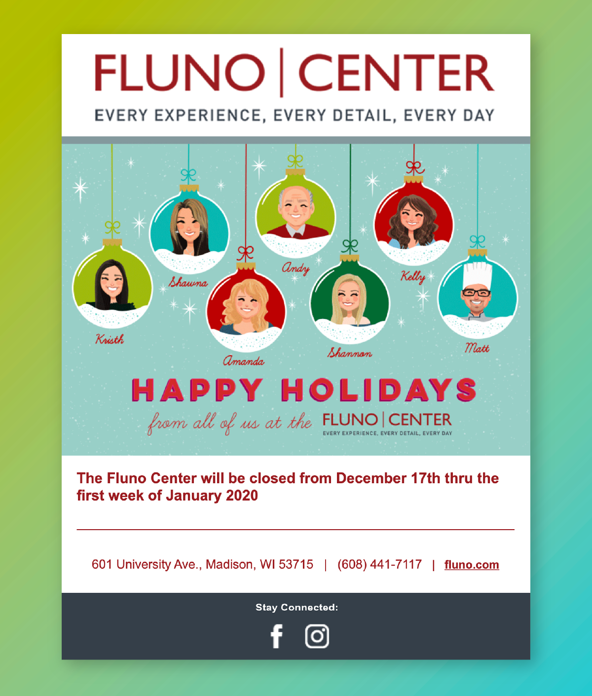 Fluno constant contact email design