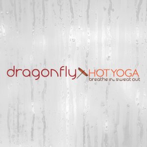 dragonfly hot yoga logo design