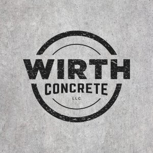 wirth concrete logo design