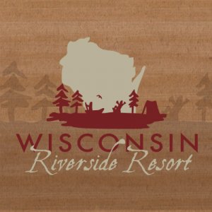 wisconsin riverside resort logo design