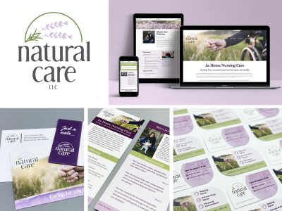Natural Care Nursing Brand and Print Collateral