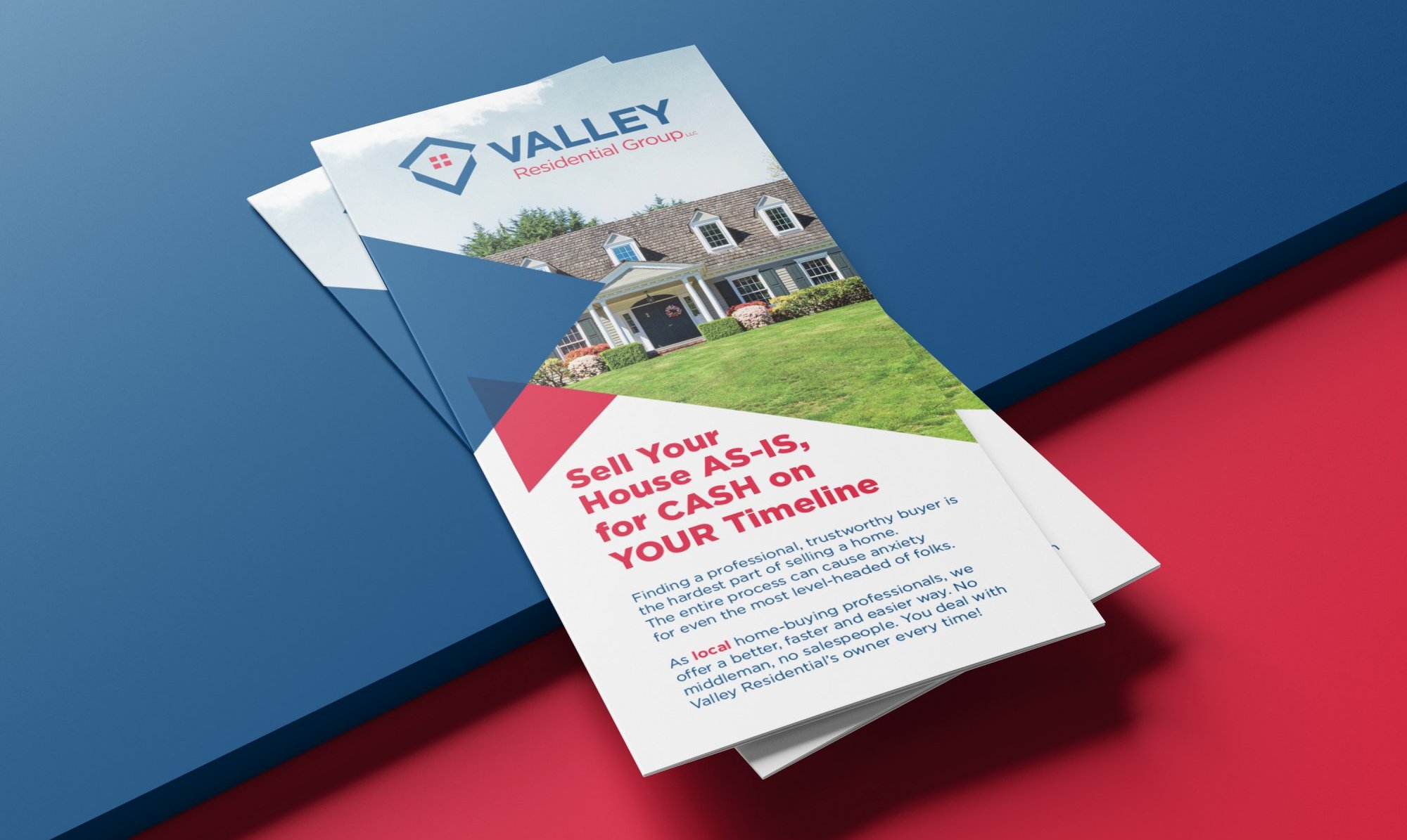 Valley Residential Group tri-fold brochure design