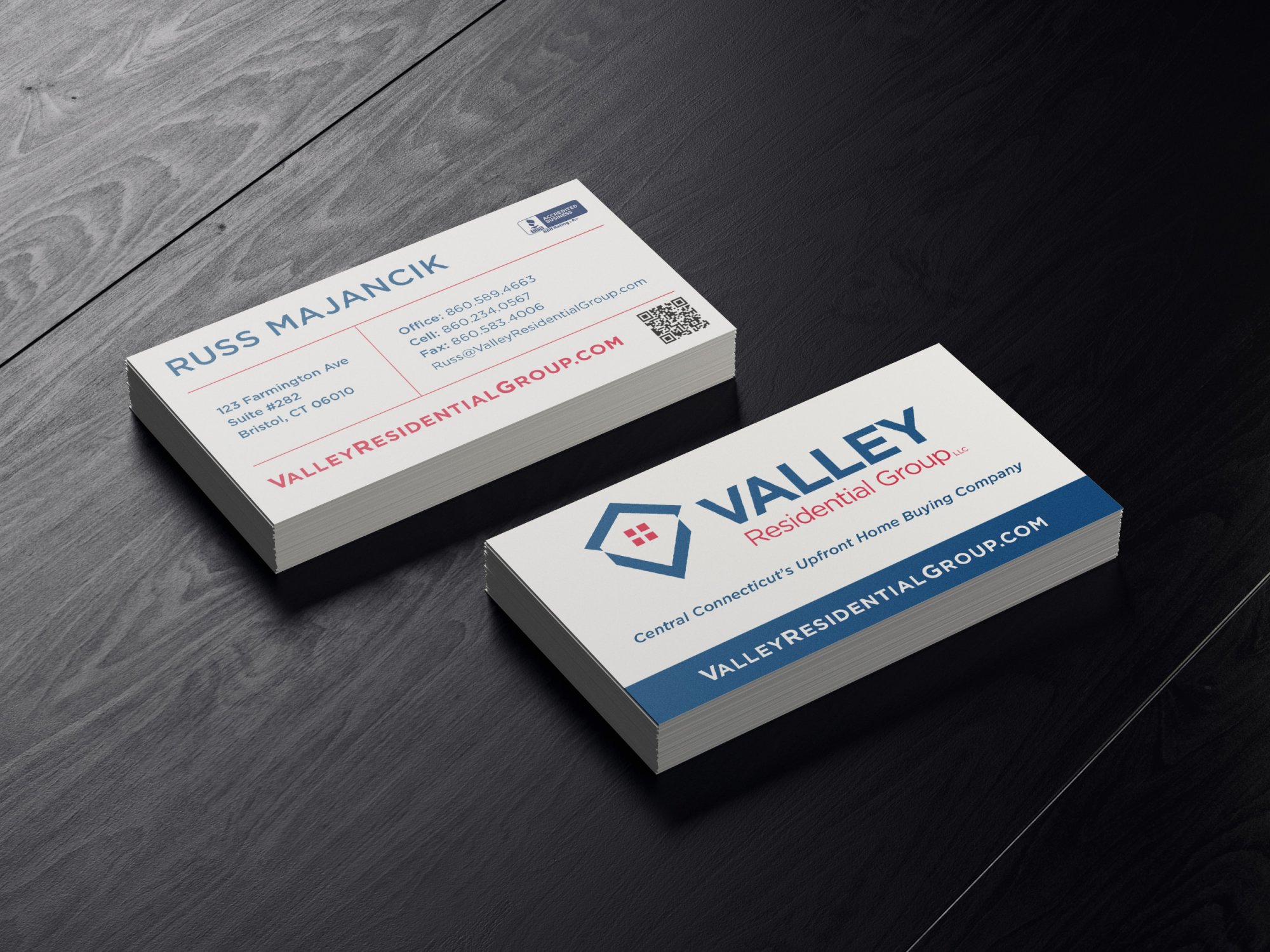 Valley Residential Group business card design