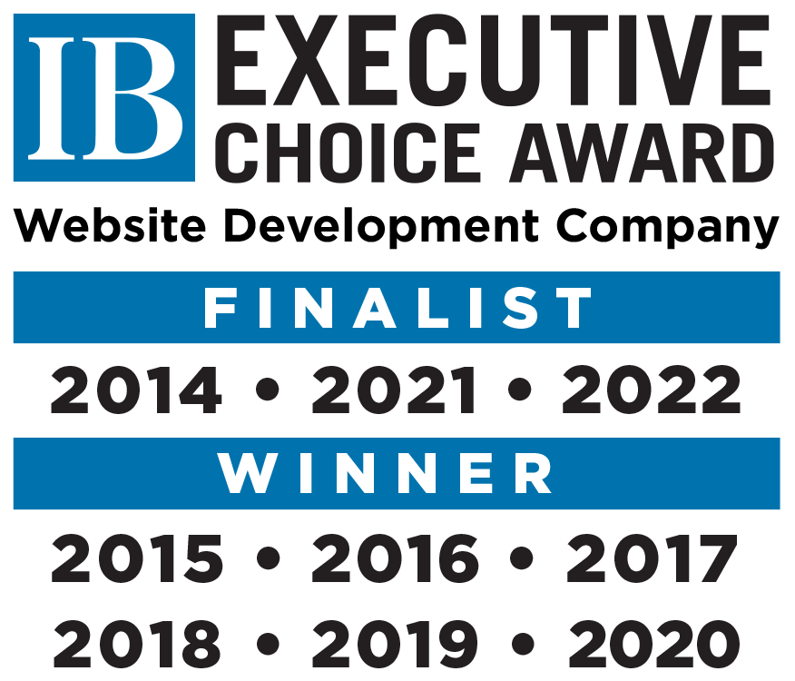 InBusiness Executive Choice Award for Best Website Designer in Madison, WI 9 years running