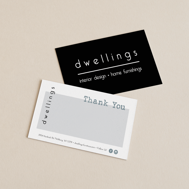 A thank you card for Dwellings