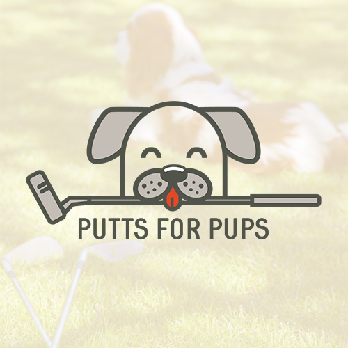 putts for pups golf event logo by tingalls graphic design
