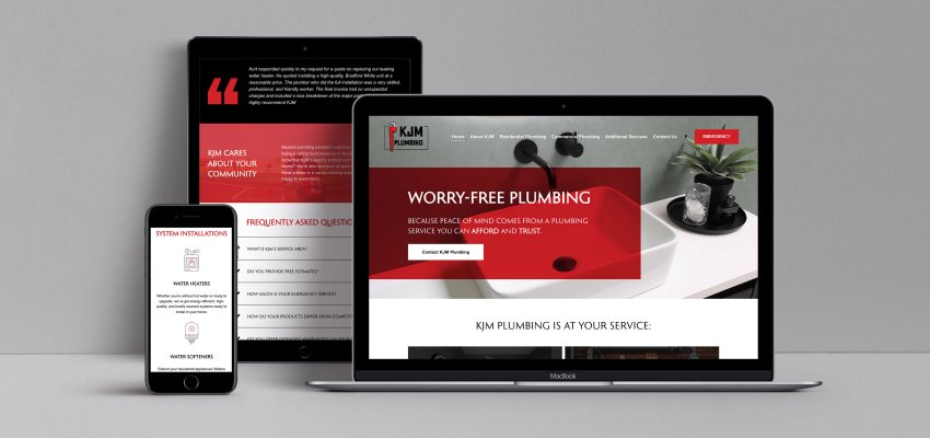 KJM Plumbing website devices