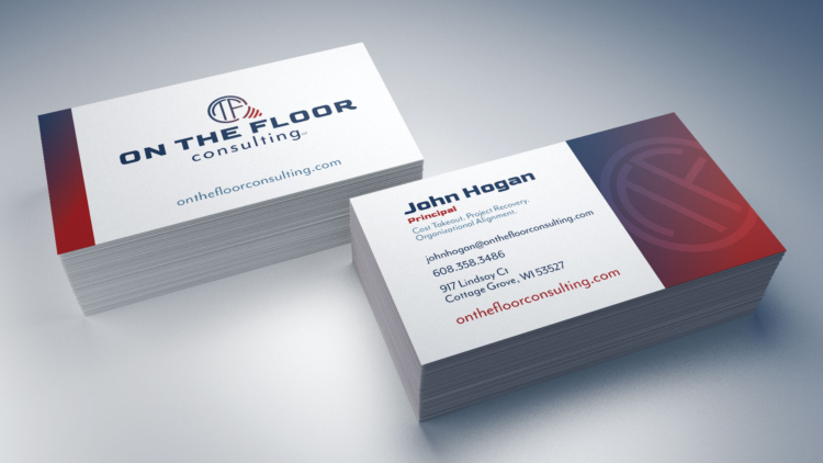 Business card design for On The Floor Consulting, LLC