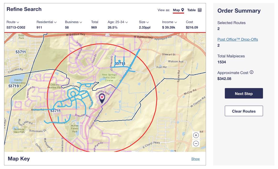 EDDM location screenshot