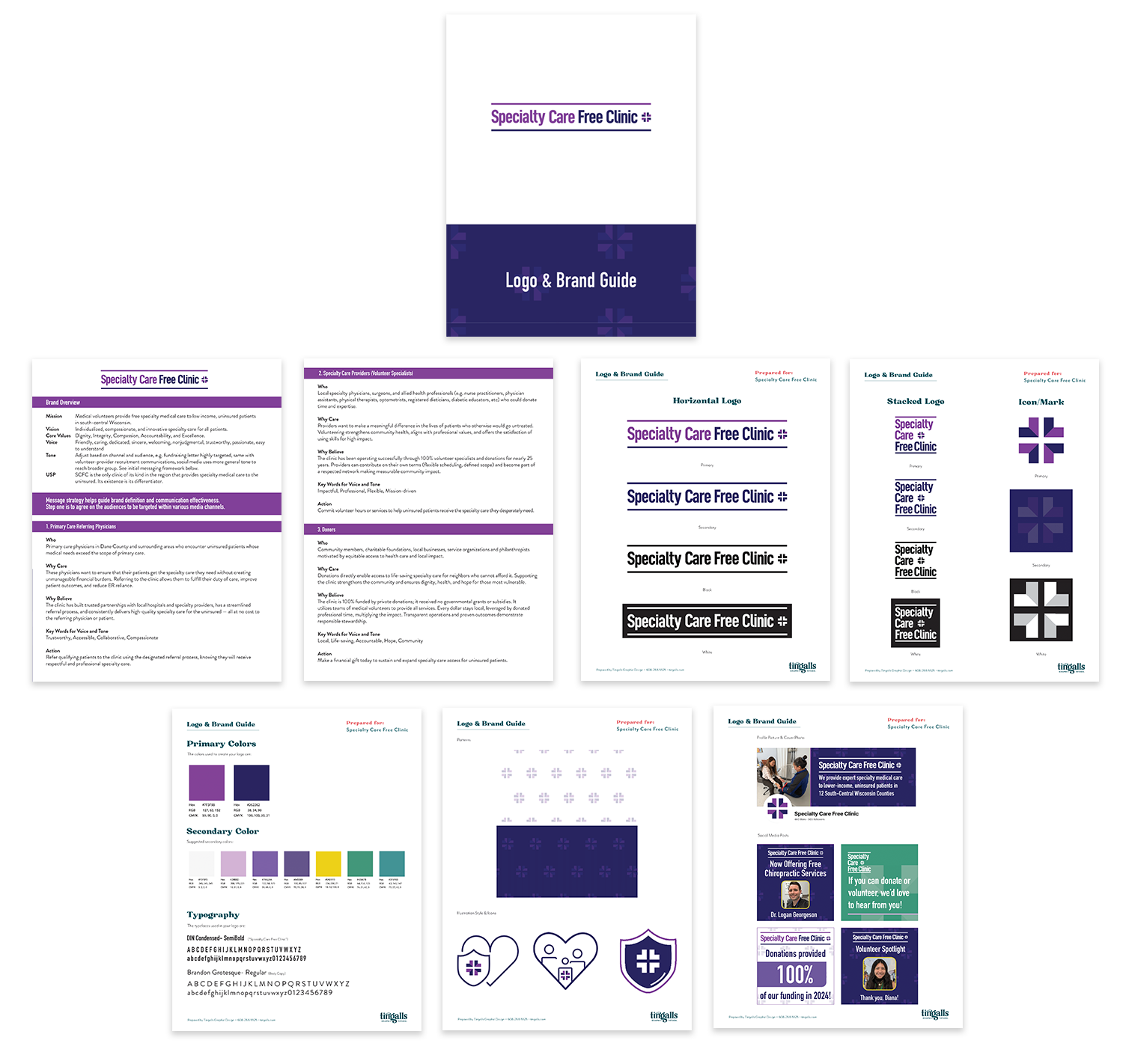 Specialty Care free clinic logo and brand guide